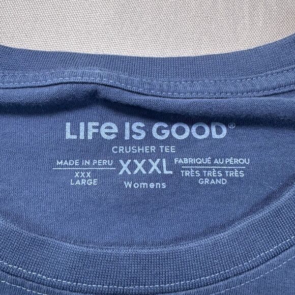 Life Is Good Long Sleeve Tee Christmas Lights Peace Sign 'Let It Shine' XXXL - Picture 4 of 6